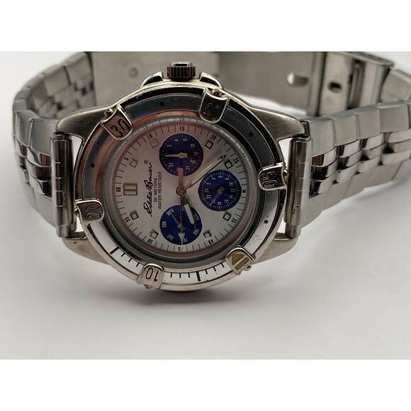 Eddie Bauer Men's Quartz Watch 39mm - New Battery - LG 3 Eye - Multifunction - Picture 6 of 8